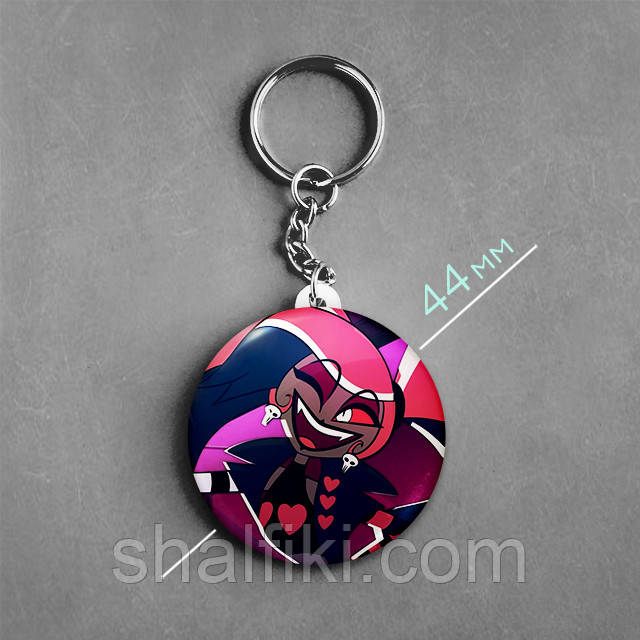 "Вельвет (Готель Газбін / Hazbin hotel)" брелок круглий Ø44 мм, фото 1