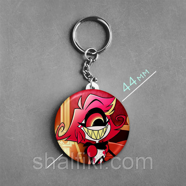 "Ніфті (Готель Газбін / Hazbin hotel)" брелок круглий Ø44 мм, фото 1