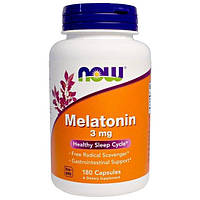 Мелатонин для сна NOW Foods Melatonin 3 mg 180 Caps NOW-03257 BS, код: 7518475