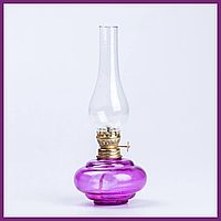 Керосиновая лампа светильник из стекла большая Фиолетовый