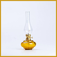 Керосиновая лампа светильник из стекла большая Желтый