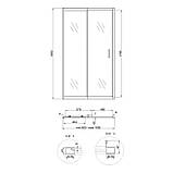 Душові двері в нішу Qtap Taurus CRM209-1.C6 90-100x185 см, скло Clear 6 мм, покриття CalcLess, фото 2