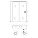 Душові двері в нішу Qtap Taurus CRM2013-14.C6 130-140x185 см, скло Clear 6 мм, покриття CalcLess, фото 2