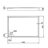 Душовий піддон Qtap Tern 3012812 120x80x12 см + сифон, фото 2