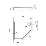 Душовий піддон Qtap Diamond 301112 100x100x12 см + сифон, фото 2