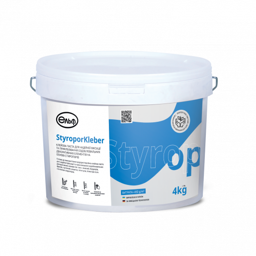 StyroporKleber - клейова паста для приклеювання елементів на основі стиропорів. Elf, фото 1