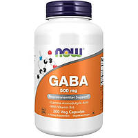 Гамма-аминомасляная кислота (ГАМК) Now Foods, GABA 500 mg, 200 капсул