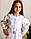 Ніжна та елегантна вишита сукня для дівчинки на білому льоні., фото 3