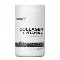 Хондропротектор для спорта OstroVit Collagen And Vitamin C 400 g 40 servings Black Currant TS, код: 7558877