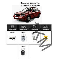Комплект фільтрів Daewoo Lanos 1.4 (1997-2010) WIX
