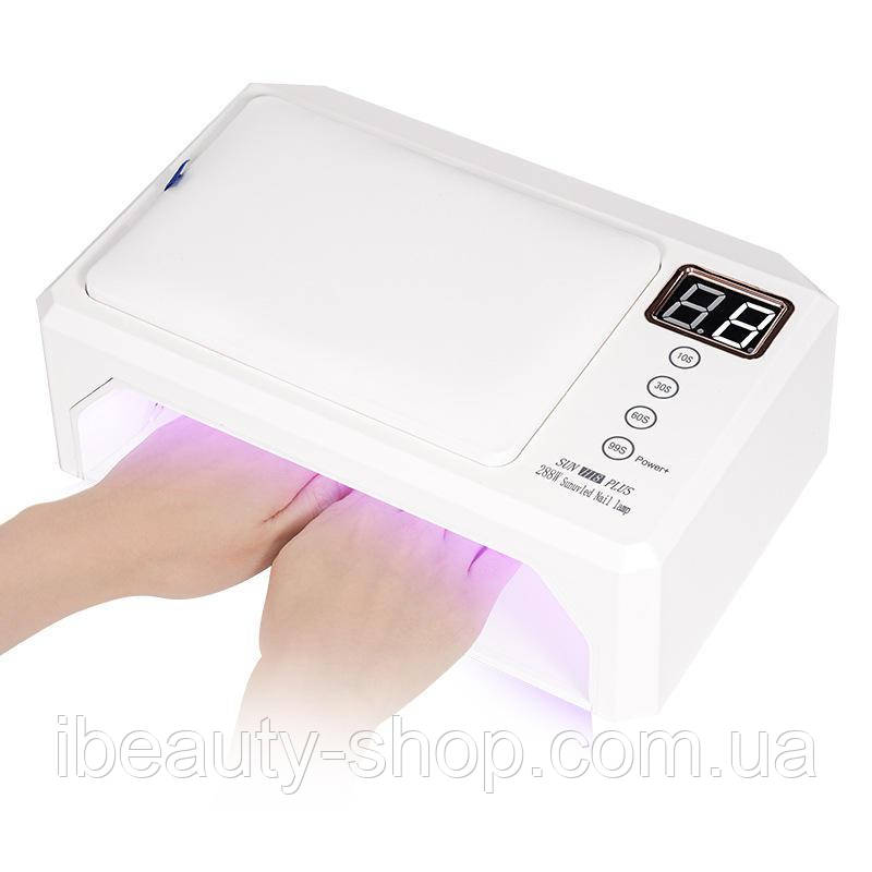 Лампа UV/LED  Sun H18 Plus на 288 Вт. (на дві руки) професійна для манікюру та педикюру
