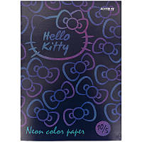 Бумага цветная Kite Hello Kitty А4 10лист/5цветов неон (HK21-252)