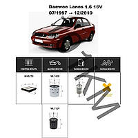 Комплект фільтрів Daewoo Lanos 1.6 16V (1997-2010) WIX