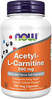 Ацетил-L-карнитин Now Foods, Acetyl-L-Carnitine, 500 mg, 100 капсул