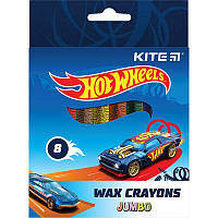 Мел восковой Kite Hot Wheels Jumbo 8цв (HW21-076)