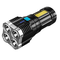 Светодиодный ручной аккумуляторный фонарь X509 4LED+COB