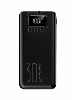 Повербанк Warmsof 30000mAh 2xUSB 1хType-C + Lightning з LED-дисплеєм Чорний