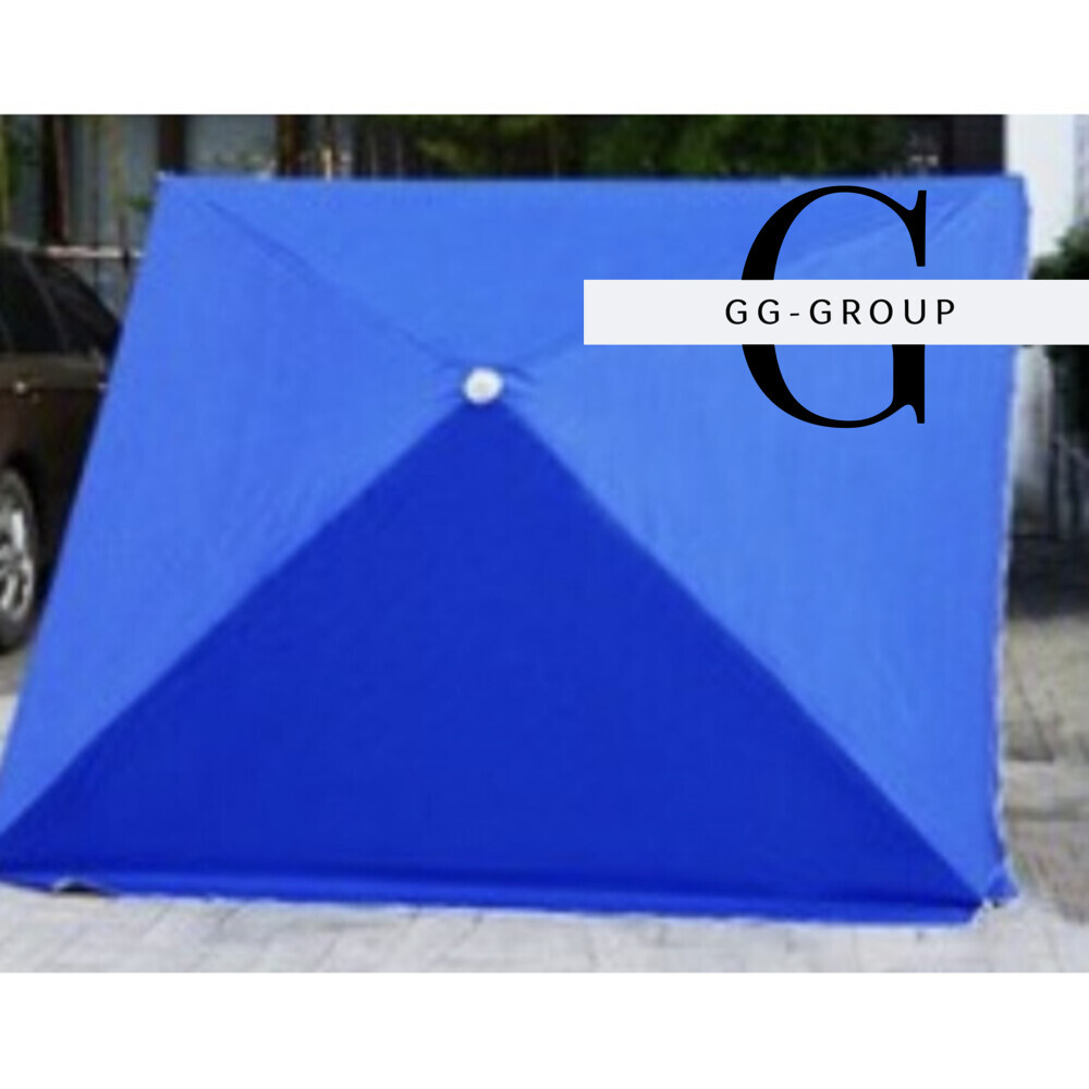 Торгова парасолька Monsen 2×3 м PRO прямокутна, срібний тент, каркас посилений, чохол у комплекті