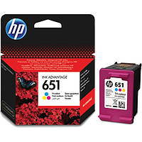 Картридж HP 651 для принтера DeskJet Ink Advantage, OfficeJet 300 стр / струйная печать Color (C2P11AE)