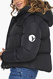 Куртка коротка чорна жіноча модель 27450 (КЛАД ТІЛЬКИ 40(4XS)), фото 5