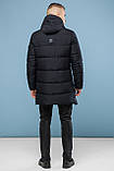 Оригінальна куртка для чоловіків на зиму чорна модель 6001 (КЛАД ТІЛЬКИ 46(S)), фото 5