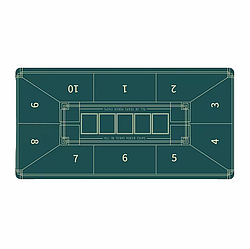Килимок для покера 120х60 см, зелений