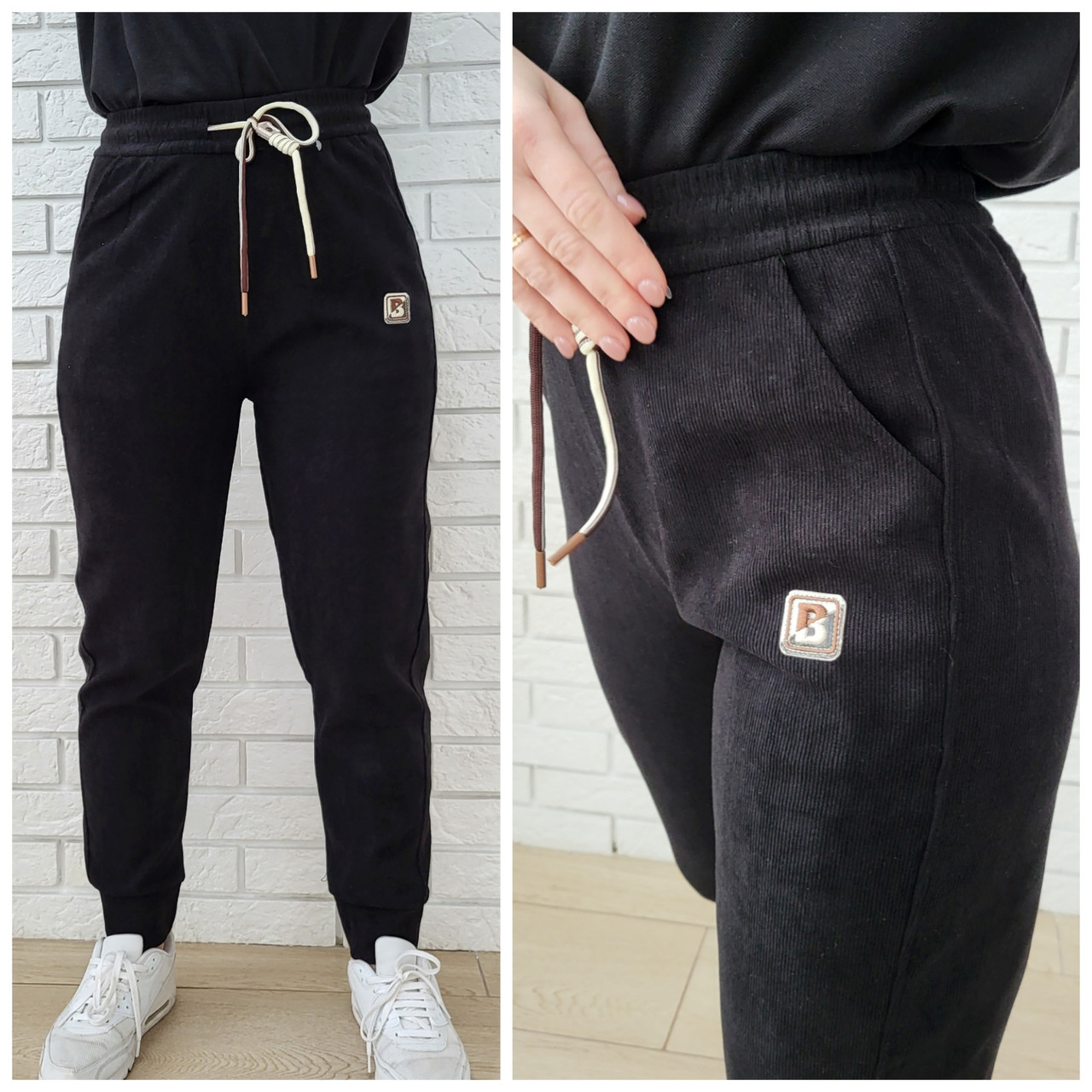 Теплі штани жіночі вельветові на хутрі 44-58