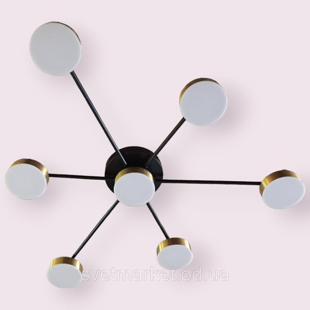 Стельова люстра сірого кольору 6056/6 GY, фото 1