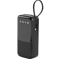 Портативный аккумулятор павербанк BIYA 40000mAh Q-POWER Black (N942)