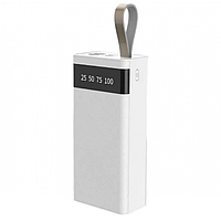 Портативный аккумулятор павербанк BIYA 30000mAh c LED фонариком White (AA36+)
