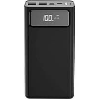 Портативный аккумулятор павербанк XO 30000mAh 10W с LED дисплеем Black (PR123)