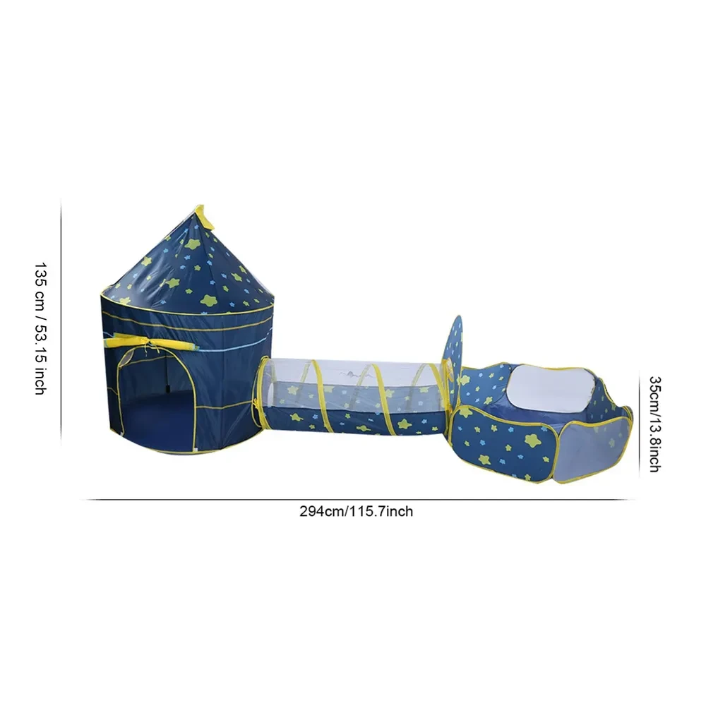 Детский игровой домик-палатка "Замок" 3в1 с туннелем и бассейном под шарики - фото 5 - id-p2148187979