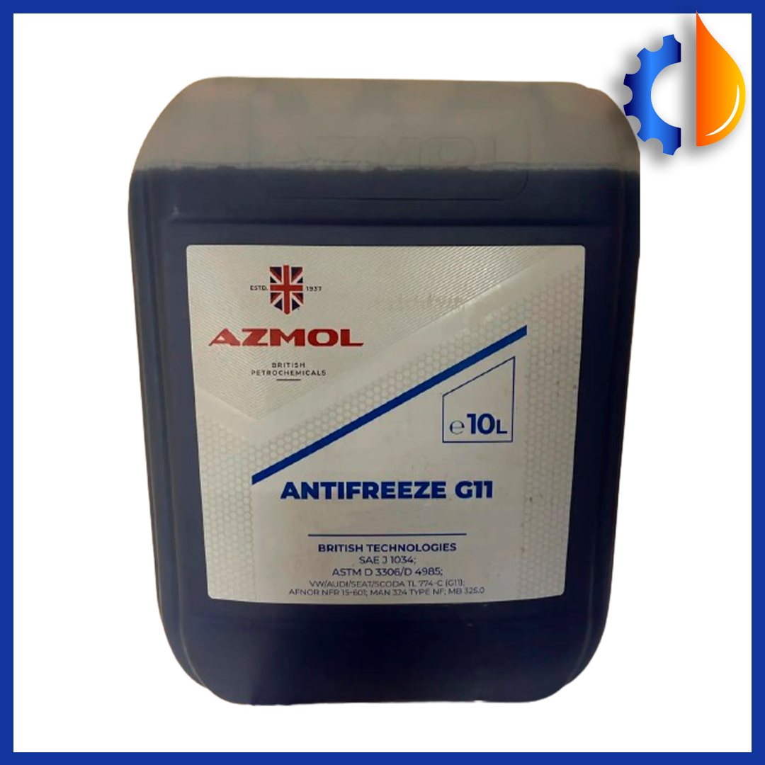 Охолоджувальна рідина для автомобіля Antifreeze G-11 AZMOL 10 літр, синій антифриз для системи охолодження Азмол