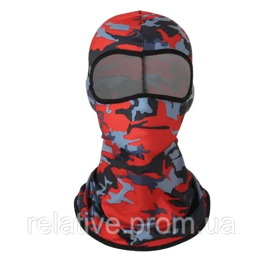 Підшоломник, вітрозахисна маска Camouflage red