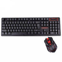 Беспроводная игровая клавиатура и мышь HK-6500 Черный MD, код: 2570411
