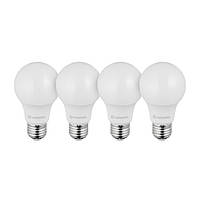 Лампи світлодіодні, набір 4 од. LL-0014, LED A60, E27, 10 Вт, 150-300 В, 4000 K, 30000 г, гарантія 3 роки INTERTOOL LL-4014 