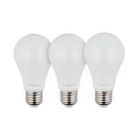 Лампи світлодіодні, набір 3 од. LL-0015, LED A60, E27, 12 Вт, 150-300 В, 4000 K, 30000 г, гарантія 3 роки INTERTOOL LL-3015 