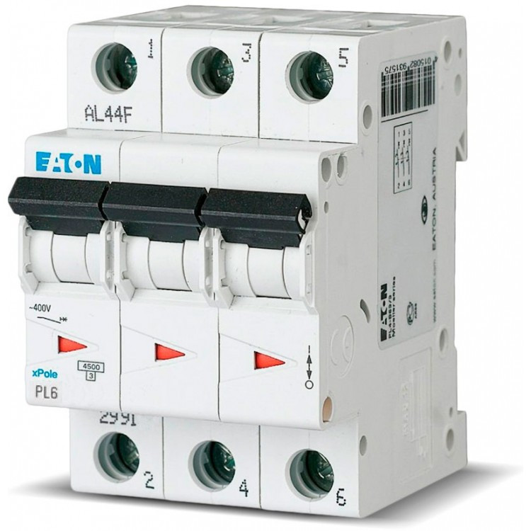 Автоматичний вимикач PL6 C 3P 2A 6kA (286596) Eaton