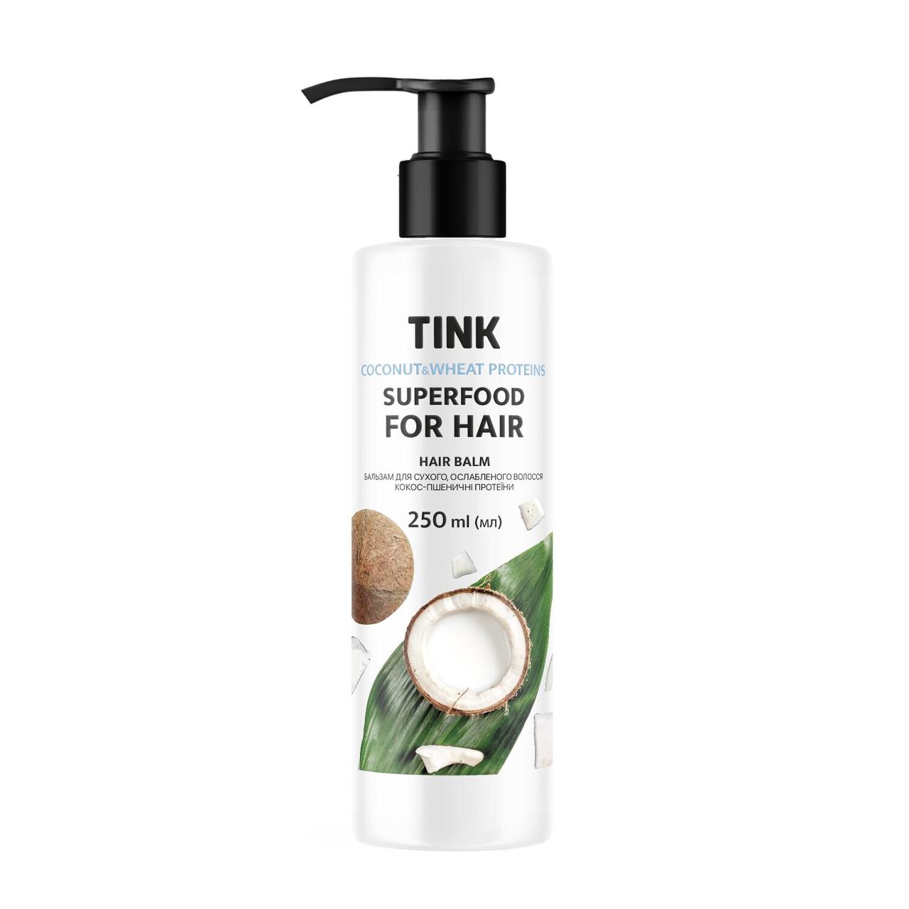 Бальзам для сухого ослабленого волосся Кокос-Пшеничні протеїни Tink 250 мл MN, код: 8253248