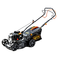 EHA Потужна газонокосарка бензинова GTM LM42-SP самохідна : 2.9 кВт, 500 м², ширина 42 см, висота 25-75 см, 45 л