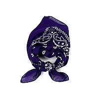 Хустка жіноча з візерунком DIANA 185-166 LuckyLOOK 50x50 Фиолетовий, Білий HR, код: 8059997