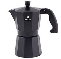 Кофеварка гейзерная (3 порции) 120 мл Vinzer Moka Nero 89394 HR, код: 8330838