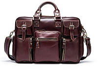 Дорожная сумка-портфель Vintage 14776 Бордовая MN, код: 1317264