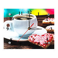 Часы Настенные ДомАрт СГ2 Любимый кофе Тихий ход 20х25х5 см (21324) HR, код: 5552569