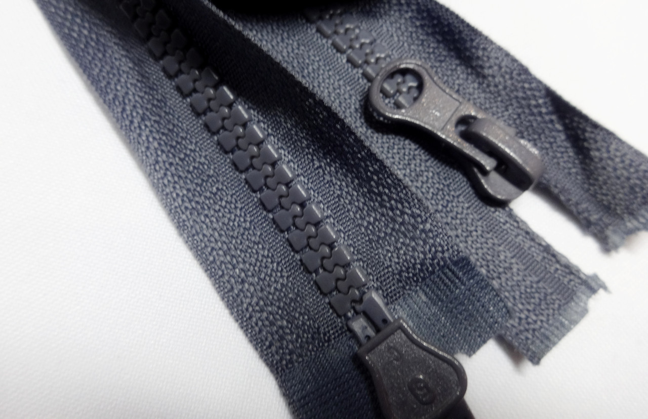 Блискавка тракторна No5 сіра, 120 см (2 бігунка), фото 1