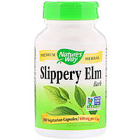 Скользкий Вяз Nature's Way Slippery Elm Bark 400 мг 100 капсул (NWY17100) HR, код: 1826838