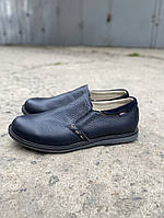 Подростковые туфли кожаные весенне-осенние синие Emirro Л002 (32)