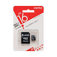 Карта Памяти Smartbuy MicroSDHC 16gb 10 Class &amp; Adapter