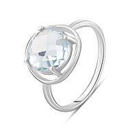 Серебряное кольцо SilverBreeze с натуральным топазом 3.713ct (2089513) 18 ZZ, код: 8023593