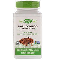 Антипаразитарный препарат Nature's Way Pau d'Arco Inner Bark 545 mg 180 Veg Caps NWY-15408 IB, код: 7525156